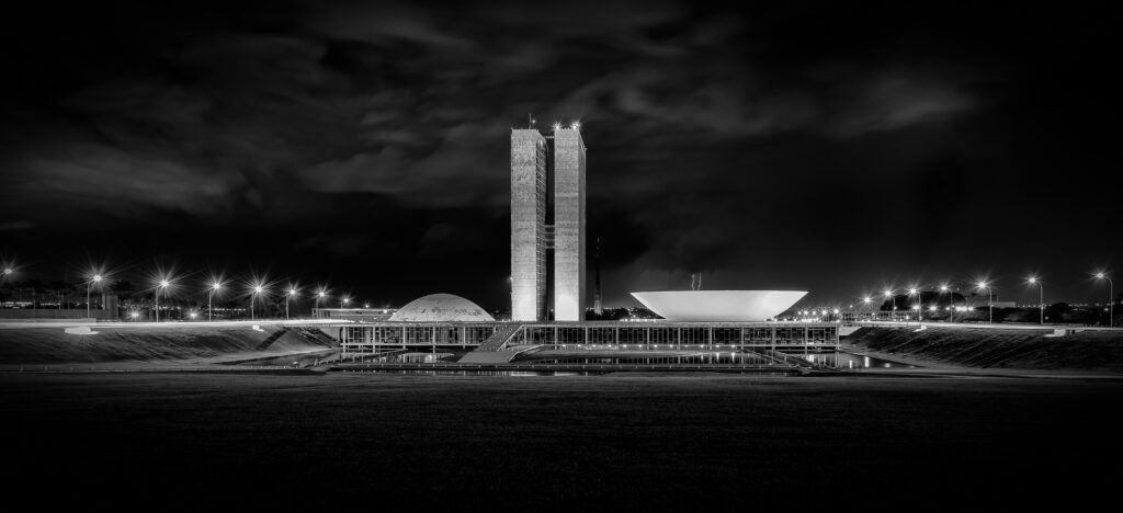 Brazilian Congress at night