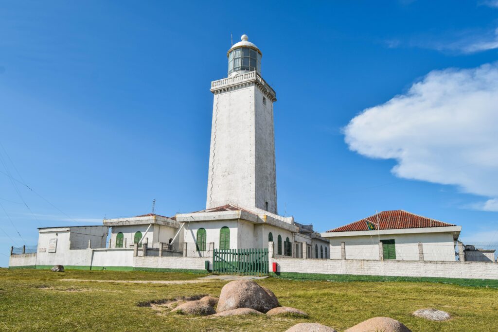 Farol de Santa Marta - Laguna - SC. Scenic landscape of Santa Marta Lighthouse in Laguna - Santa Catarina - Brazil