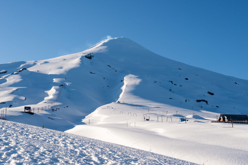 volcan villarica neige chili