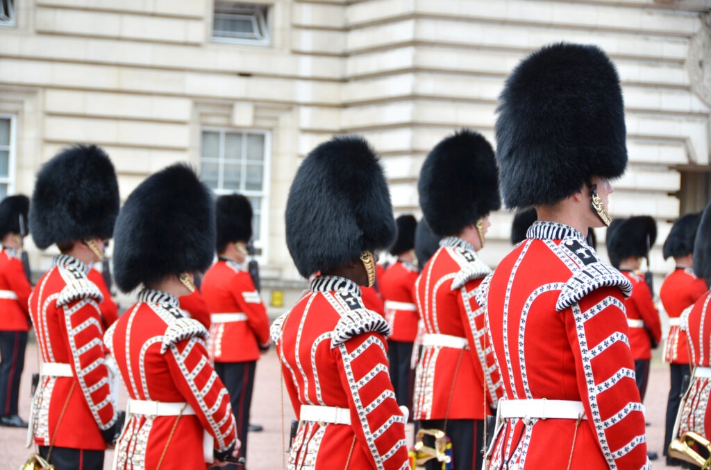 LONDON, UK – JUNE 12, 2014: British Royal guards perform the C