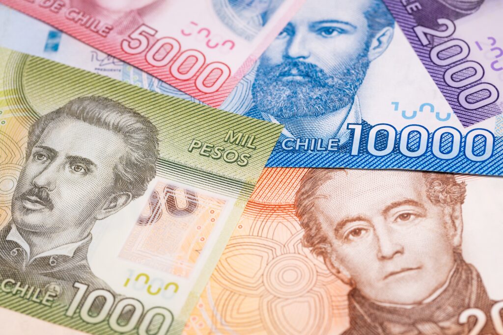 Chile,Money,,All,Paper,Banknotes,,Chilean,Peso,Currency,,Financial,Concept